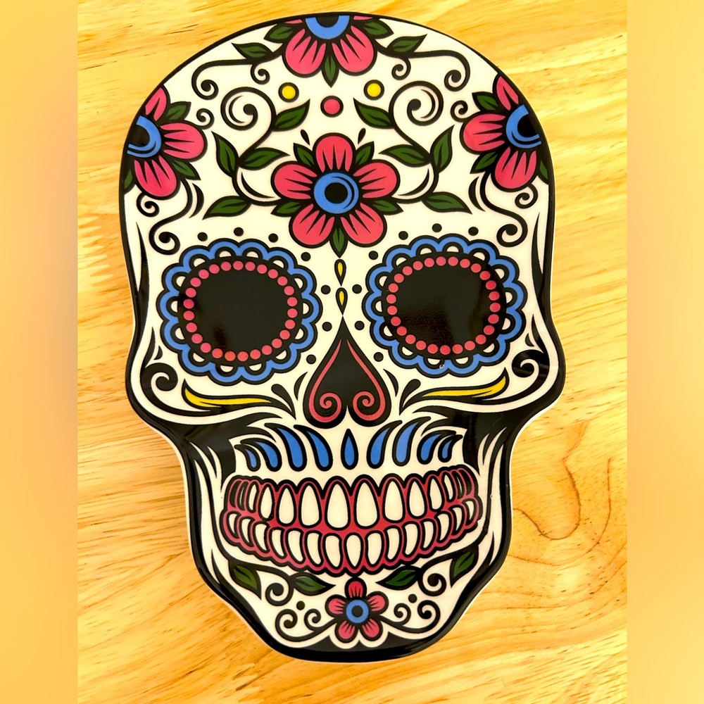 Sugar Skull Trinket Dish Spirit Halloween “out of stock” 7”